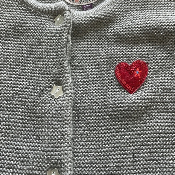 Sergent major Silver knit cardigan Girls SZ 7 - Picture 5 of 7